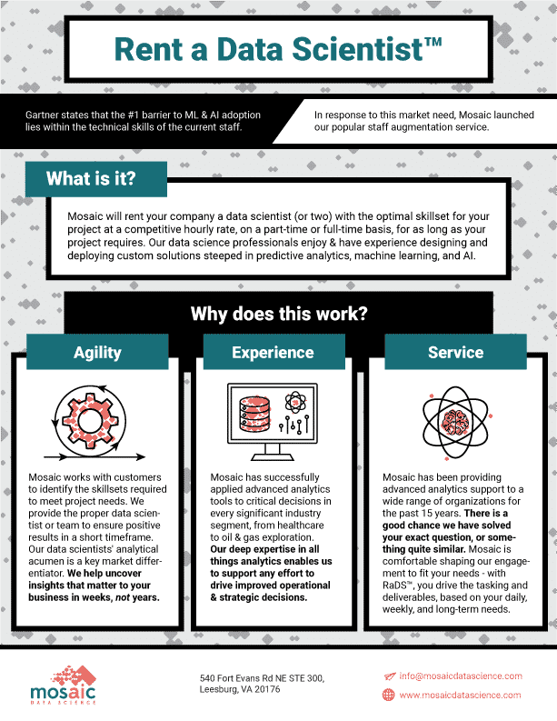 rent a data scientist solution sheet