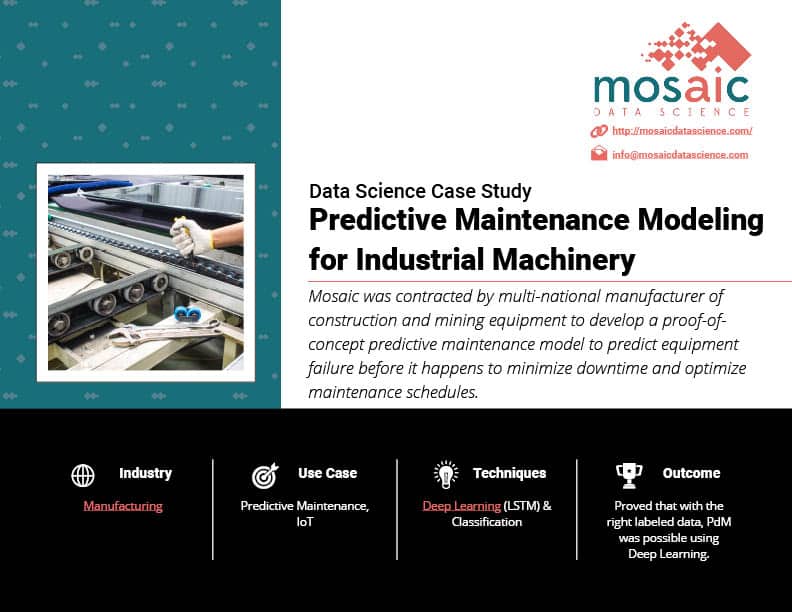 predictive maintenance machine learning case study