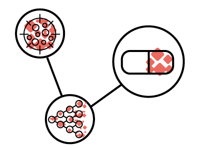 medical graphing analysis icon